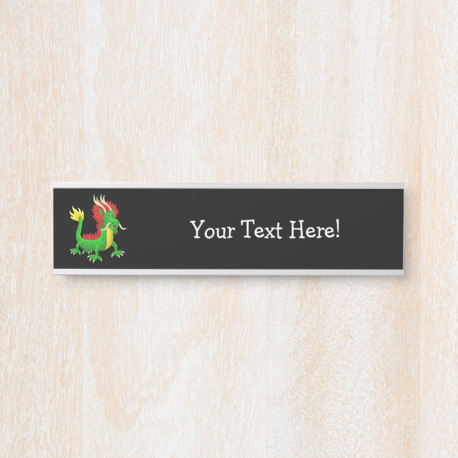Magnificent Chinese Dragon Door Sign (Front)