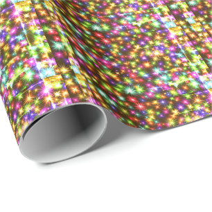 Magnificent Christmas Colourful Sparkly SParks Wra Wrapping Paper