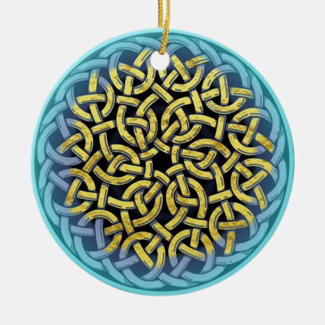 Magnificent Elegant Victorian Art Nouveau Pattern Ceramic Tree Decoration (Front)