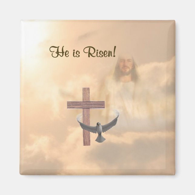 Magnificent He is Risen Magnet (Front)