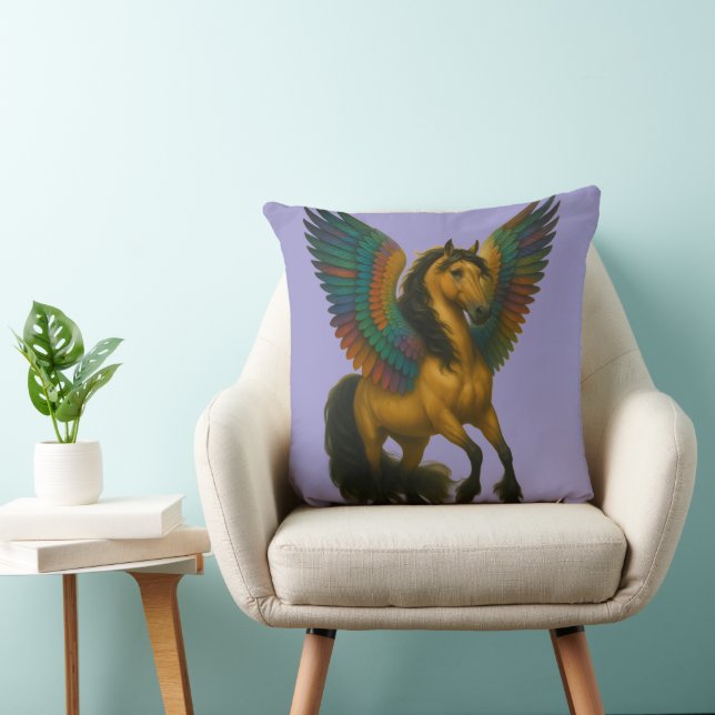 Magnificent Horse With Spectacular Wings Cushion (Chair)