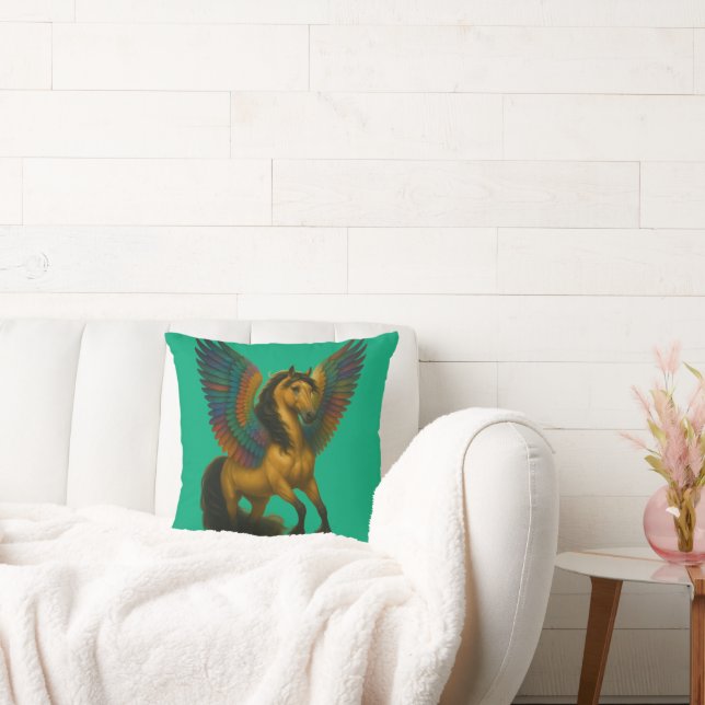 Magnificent Horse With Spectacular Wings Cushion (Couch)