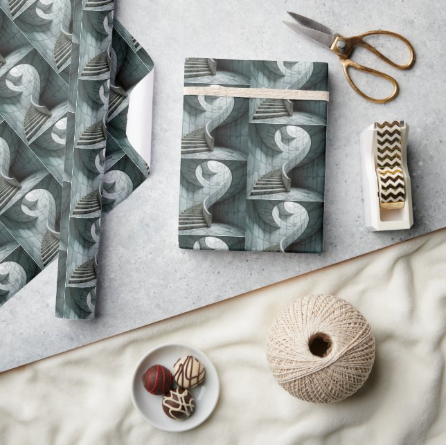 Magnificent Marble Spiral Staircase Wrapping Paper (Crafts)