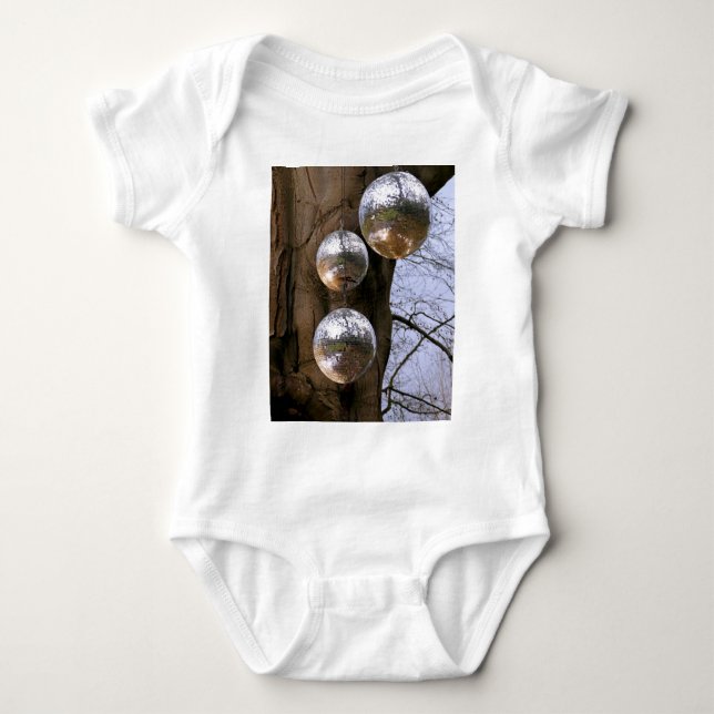 Magnificent! Mirror Balls Baby Bodysuit (Front)