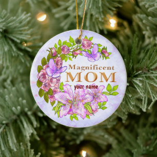 Magnificent Mum  Ceramic Tree Decoration