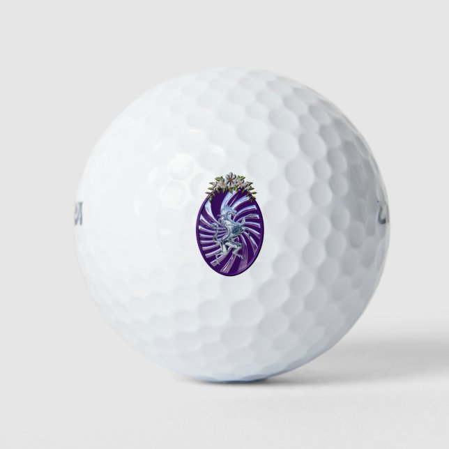 Magnificent Mythical Unicorn Golf Balls (Front)