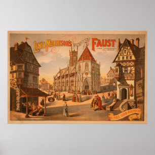 Magnificent New Faust Nuremberg Germany Poster