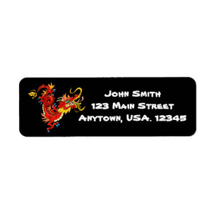 Magnificent Oriental Dragon Label