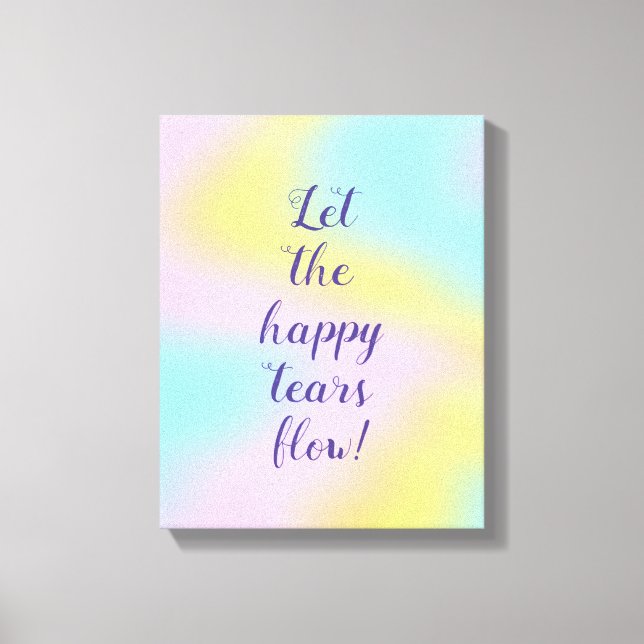 Magnificent Pastel Rainbow Wedding Canvas Print (Front)