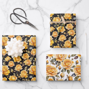magnificent roses  wrapping paper sheet