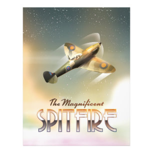 Magnificent Spitfire travel poster print