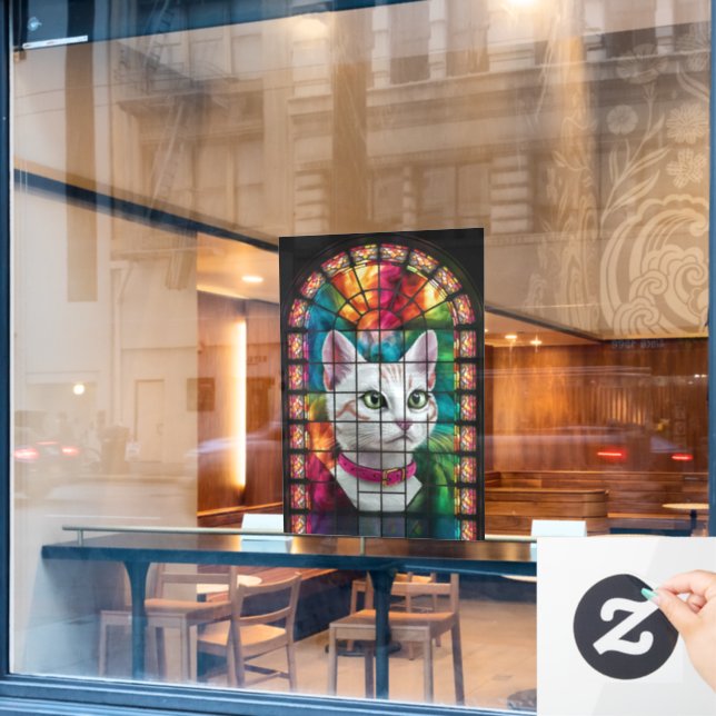 Magnificent Stained Glass Window Colourful Mosaic  (Cafe Window)