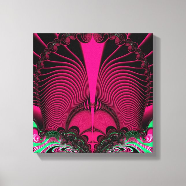Magnificent Sunrise Reflections Fractal Canvas Print (Front)