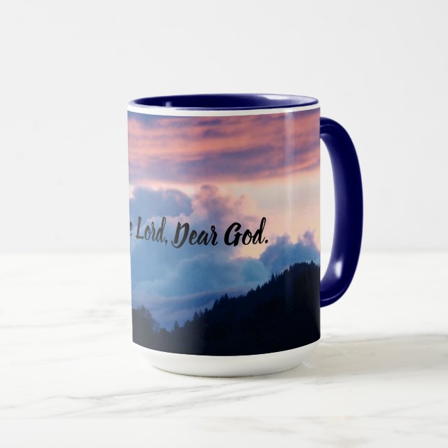 MAGNIFICENT SUNSET Coffee Mug Twilight Blue Pink (Front Right)