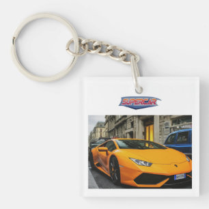 Magnificent Supercar Acrylic Keychain Design.