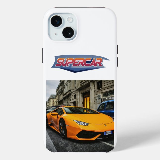 Magnificent Supercar iPhone 15 Plus Case Design. (Back)