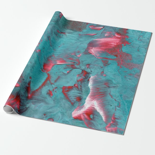 Magnificent Swirled Marble Wrapping Paper (Unrolled)