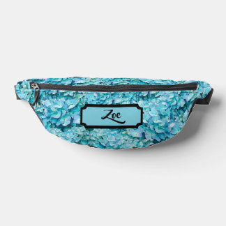 Magnificent, turquoise hydrangea blossoms, custom bum bags