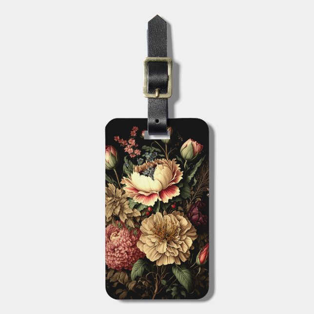 Magnificent Vintage Floral Arrangement  Luggage Tag (Front Vertical)