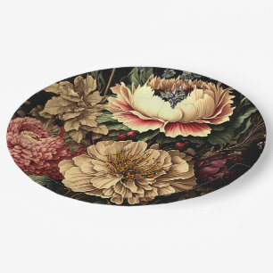 Magnificent Vintage Floral Arrangement  Paper Plate