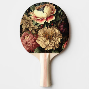 Magnificent Vintage Floral Arrangement Ping Pong Paddle