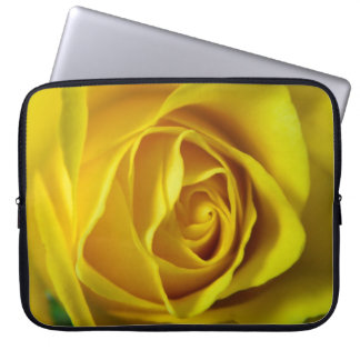 Magnificent yellow rose macro picture laptop sleeve
