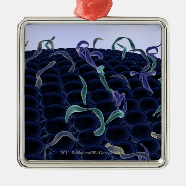 Magnified cell membrane metal tree decoration (Front)