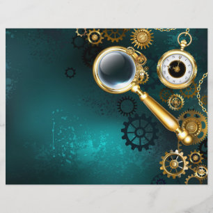 Magnifier in Steampunk Style