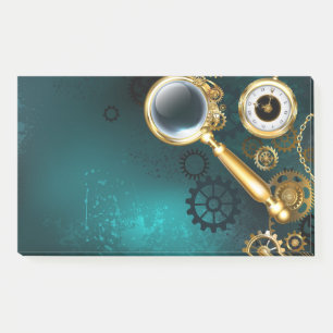 Magnifier in Steampunk Style Post-it Notes