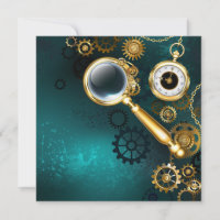 Magnifier in Steampunk Style
