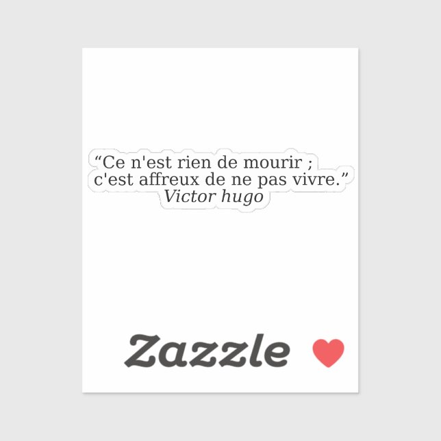 Magnifique citations de Victor Hugo (Sheet)