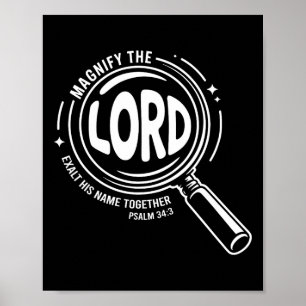 Magnify The Lord Exalt Him Together Psalm &#; 3 Vb Poster