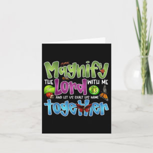 Magnify The Lord With Me Psalm 34_3 Insect Bug Fai Card