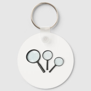 magnifying glass set key ring
