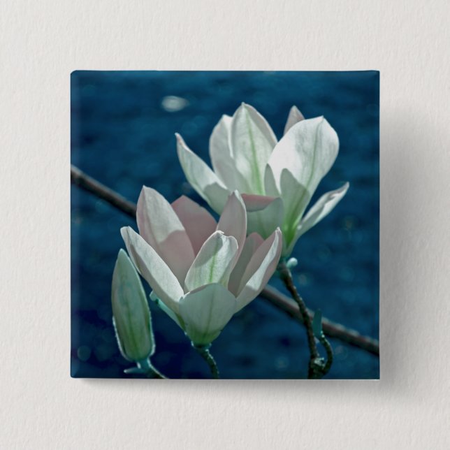Magnolia 15 Cm Square Badge (Front)