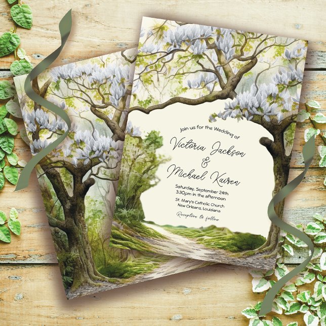 Magnolia and Moss Southern Charm Wedding Invitation (Creator Uploaded)