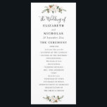 magnolia and pink floral wedding program programme<br><div class="desc">Lovely white magnolia watercolor flowers with elegant text and colours. The features of this design can be personalised.</div>