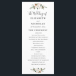 magnolia and pink floral wedding program programme<br><div class="desc">Lovely white magnolia watercolor flowers with elegant text and colours. The features of this design can be personalised.</div>