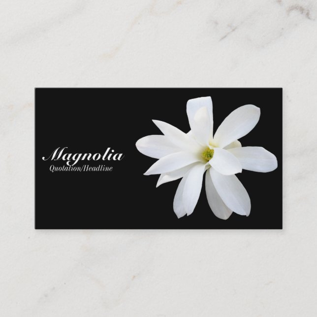 Magnolia - Black Business Card (Front)