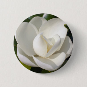 Magnolia Bloom 6 Cm Round Badge