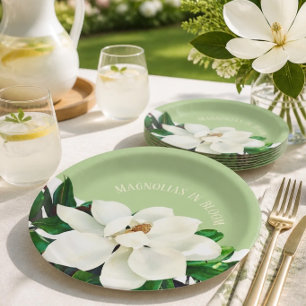Magnolia Bloom Paper Plate