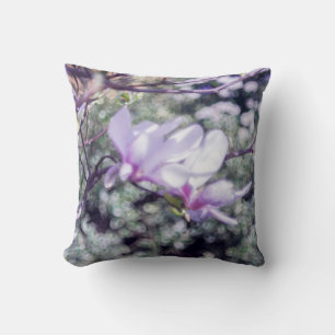Magnolia blooming tree cushion