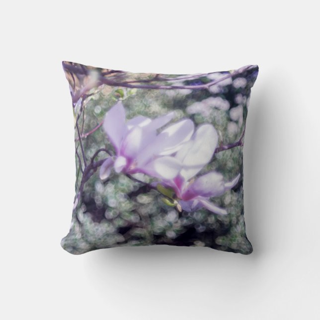 Magnolia blooming tree cushion (Front)