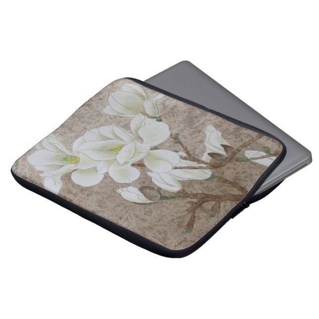 Magnolia Blossom  Laptop Sleeve (Front Top)