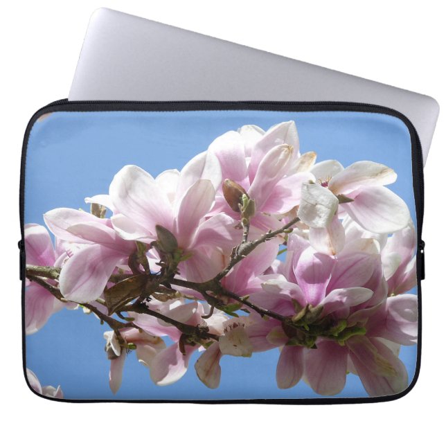 Magnolia Blossom Laptop Sleeve (Front)