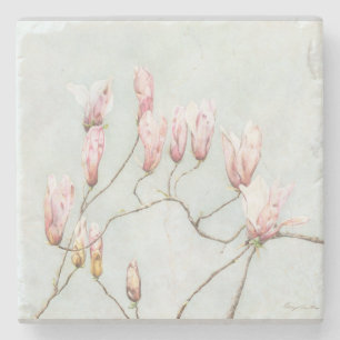 Magnolia Blossom Marble Coaster