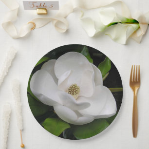 Magnolia Blossom Paper Plate