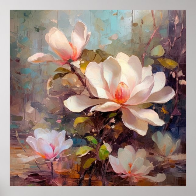 Magnolia Blossoms Fine Art Poster (Front)