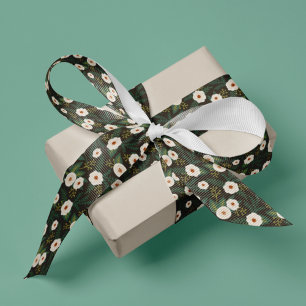 Magnolia Blossoms Floral Grosgrain Ribbon