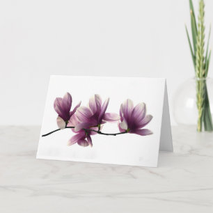 Magnolia Blossoms folded Sympathy  Card